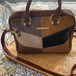 Steve Madden Multi Tan Patchwork Crossbody Bag